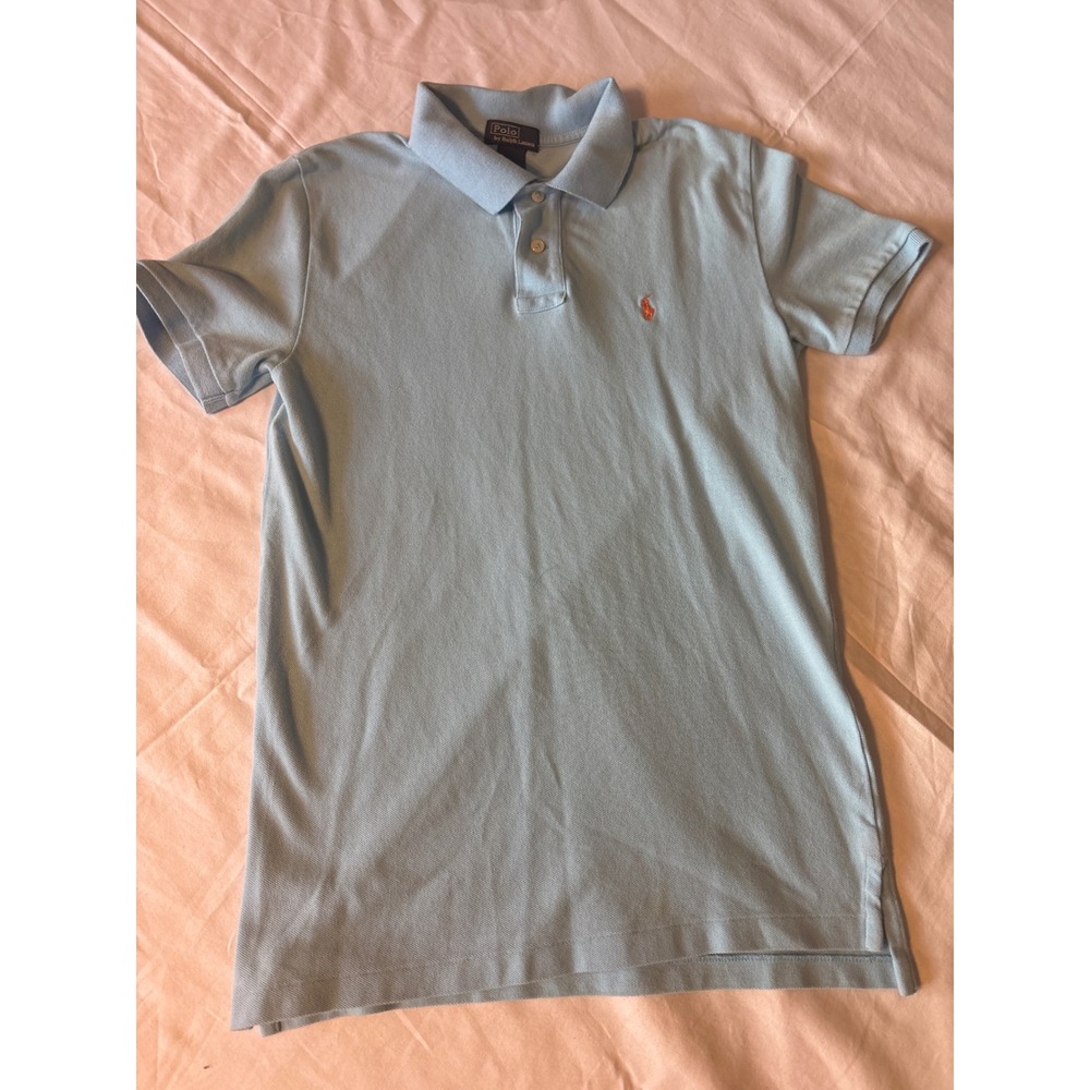 Polo Ralph Lauren Polo Shirt Boys L 14-16 Blue Excellent Short Sleeve Cotton